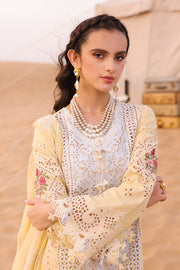 Qalamkar Festive Eid Embroidered Chikankari Unstitched 3Pc Suit KM-01 NIAMH