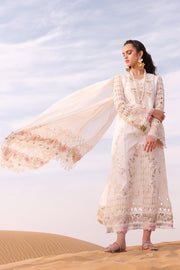 Qalamkar Festive Eid Embroidered Chikankari Unstitched 3Pc Suit KM-02 SAOIRSE