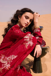 Qalamkar Festive Eid Embroidered Chikankari Unstitched 3Pc Suit KM-05 AMANDINE