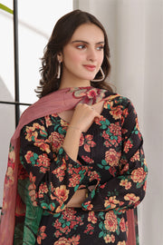 Feathers Premium Printed Lawn Unstitched 3Pc Suit KNIGHT-FT351