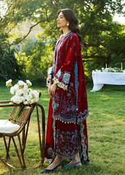 Sadaf Fawad Khan Siraa Embroidered Lawn Unstitched 3Pc Suit D08-A KOI