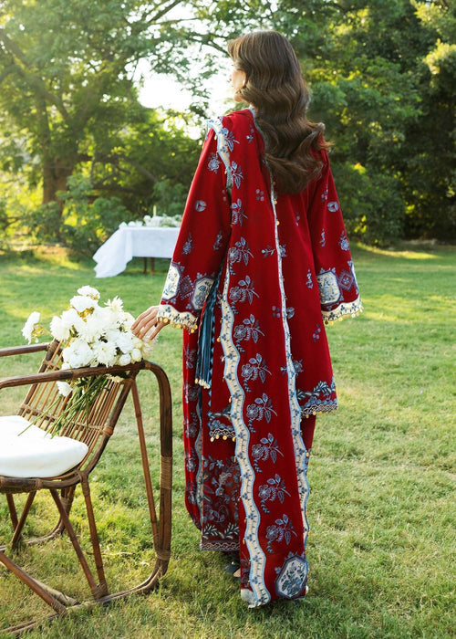 Sadaf Fawad Khan Siraa Embroidered Lawn Unstitched 3Pc Suit D08-A KOI