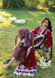 Sadaf Fawad Khan Siraa Embroidered Lawn Unstitched 3Pc Suit D08-A KOI