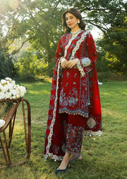 Sadaf Fawad Khan Siraa Embroidered Lawn Unstitched 3Pc Suit D08-A KOI