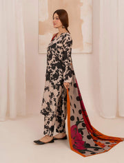 Feathers Digital Printed Dhanak Unstitched 3Pc Suit KORALIS-FT587