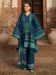KAHF Aangan Embroidered Luxury Lawn Unstitched 3Pc Suit KPS-1B SUMBUL