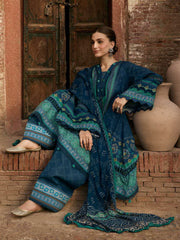 KAHF Aangan Embroidered Luxury Lawn Unstitched 3Pc Suit KPS-1B SUMBUL