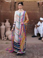 KAHF Aangan Embroidered Luxury Lawn Unstitched 3Pc Suit KPS-2A YASMEEN