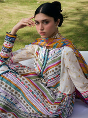 KAHF Aangan Embroidered Luxury Lawn Unstitched 3Pc Suit KPS-2A YASMEEN