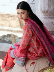 KAHF Aangan Embroidered Luxury Lawn Unstitched 3Pc Suit KPS-3A TABEER