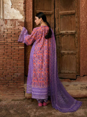 KAHF Aangan Embroidered Luxury Lawn Unstitched 3Pc Suit KPS-3B ZARMEENA