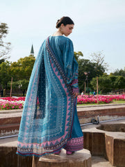 KAHF Aangan Embroidered Luxury Lawn Unstitched 3Pc Suit KPS-4A FALAK ARA