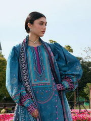 KAHF Aangan Embroidered Luxury Lawn Unstitched 3Pc Suit KPS-4A FALAK ARA