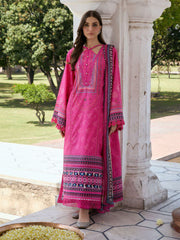KAHF Aangan Embroidered Luxury Lawn Unstitched 3Pc Suit KPS-4B GULNAR