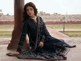 KAHF Aangan Embroidered Luxury Lawn Unstitched 3Pc Suit KPS-5A GUL-E-SIYAH