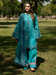 KAHF Aangan Embroidered Luxury Lawn Unstitched 3Pc Suit KPS-5B KEHKASHAN