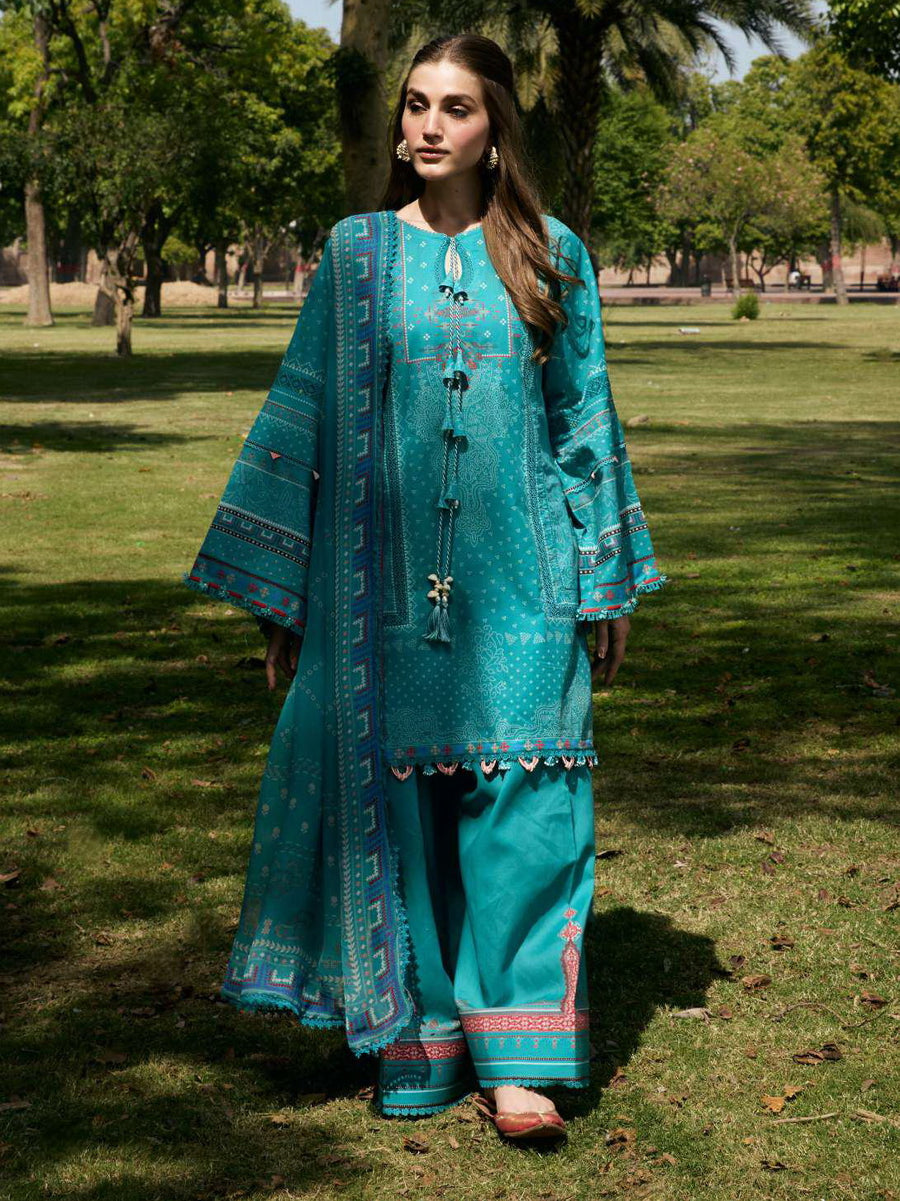 KAHF Aangan Embroidered Luxury Lawn Unstitched 3Pc Suit KPS-5B KEHKASHAN