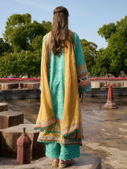 KAHF Aangan Embroidered Luxury Lawn Unstitched 3Pc Suit KPS-7A NAZISH
