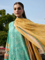 KAHF Aangan Embroidered Luxury Lawn Unstitched 3Pc Suit KPS-7A NAZISH