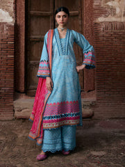 KAHF Aangan Embroidered Luxury Lawn Unstitched 3Pc Suit KPS-7B SHABNAM