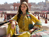 KAHF Aangan Embroidered Luxury Lawn Unstitched 3Pc Suit KPS-8A ZARAFSHAN