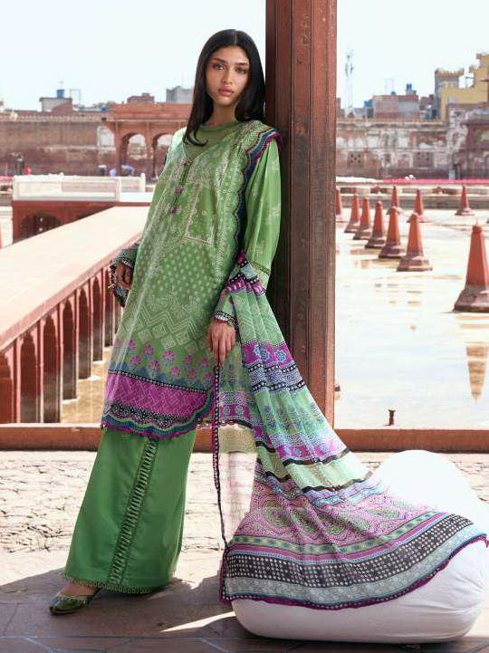 KAHF Aangan Embroidered Luxury Lawn Unstitched 3Pc Suit KPS-8B RUMI