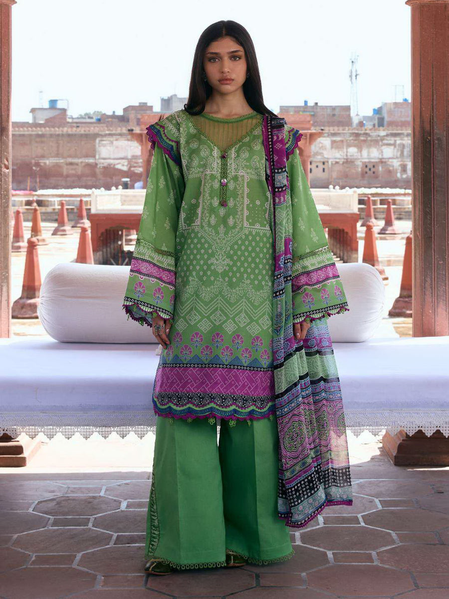 KAHF Aangan Embroidered Luxury Lawn Unstitched 3Pc Suit KPS-8B RUMI
