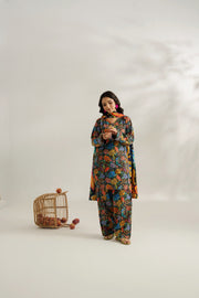 Feathers Dosti Digital Printed Khaddar Unstitched 3Pc Suit KREST-FT582
