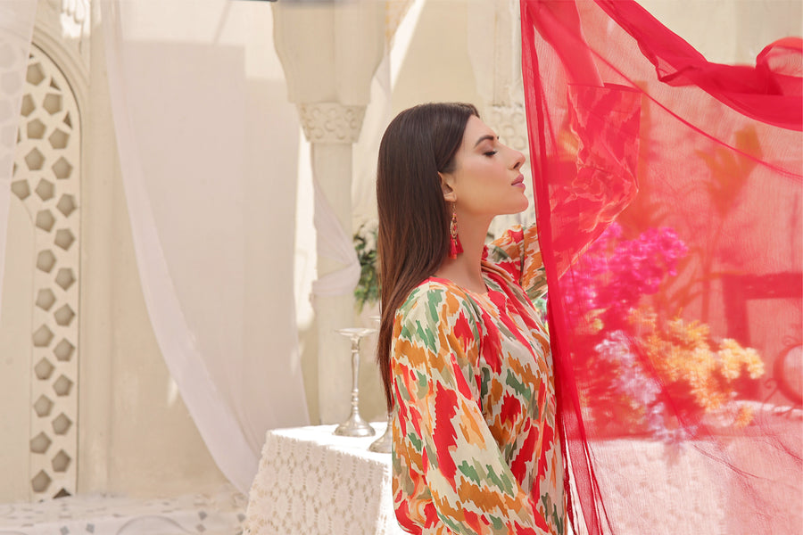 Feathers Premium Printed Lawn Unstitched 3Pc Suit KRISTY-FT366