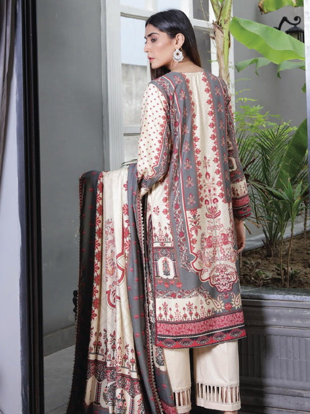 Kashaf by Humdum Unstitched Printed Wool 3Pc Suit KS-08