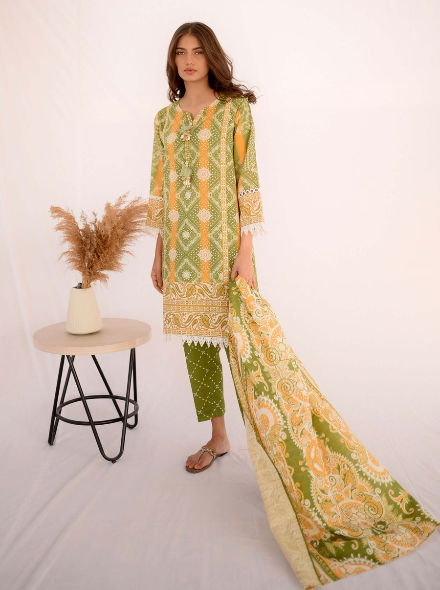 Keysha Digital Printed Khaddar Unstitched 3Pc Suit KSW-61
