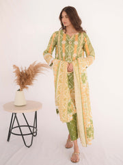 Keysha Digital Printed Khaddar Unstitched 3Pc Suit KSW-61