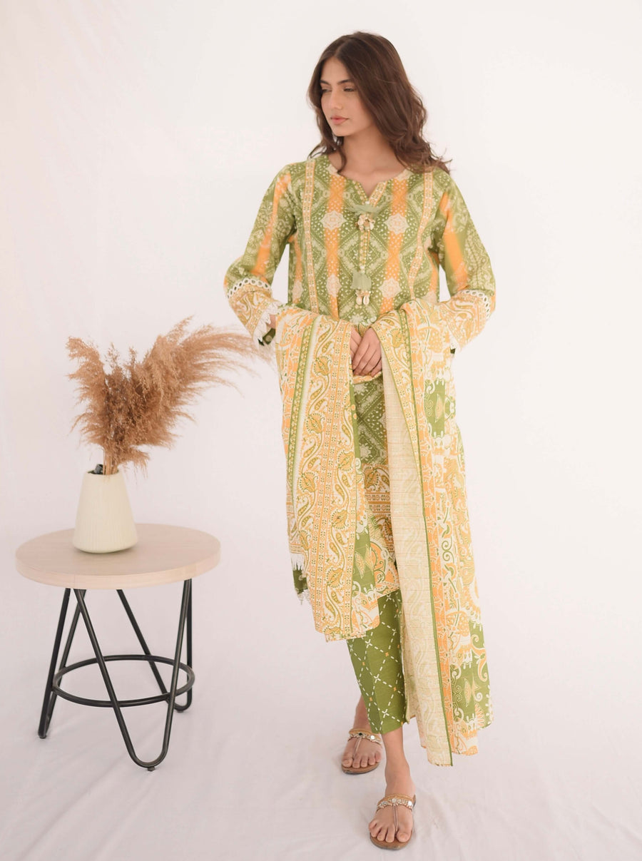 Keysha Digital Printed Khaddar Unstitched 3Pc Suit KSW-61