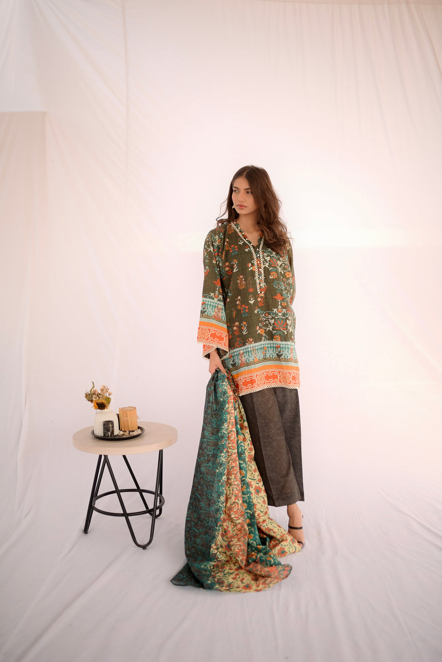Keysha Digital Printed Khaddar Unstitched 3Pc Suit KSW-62