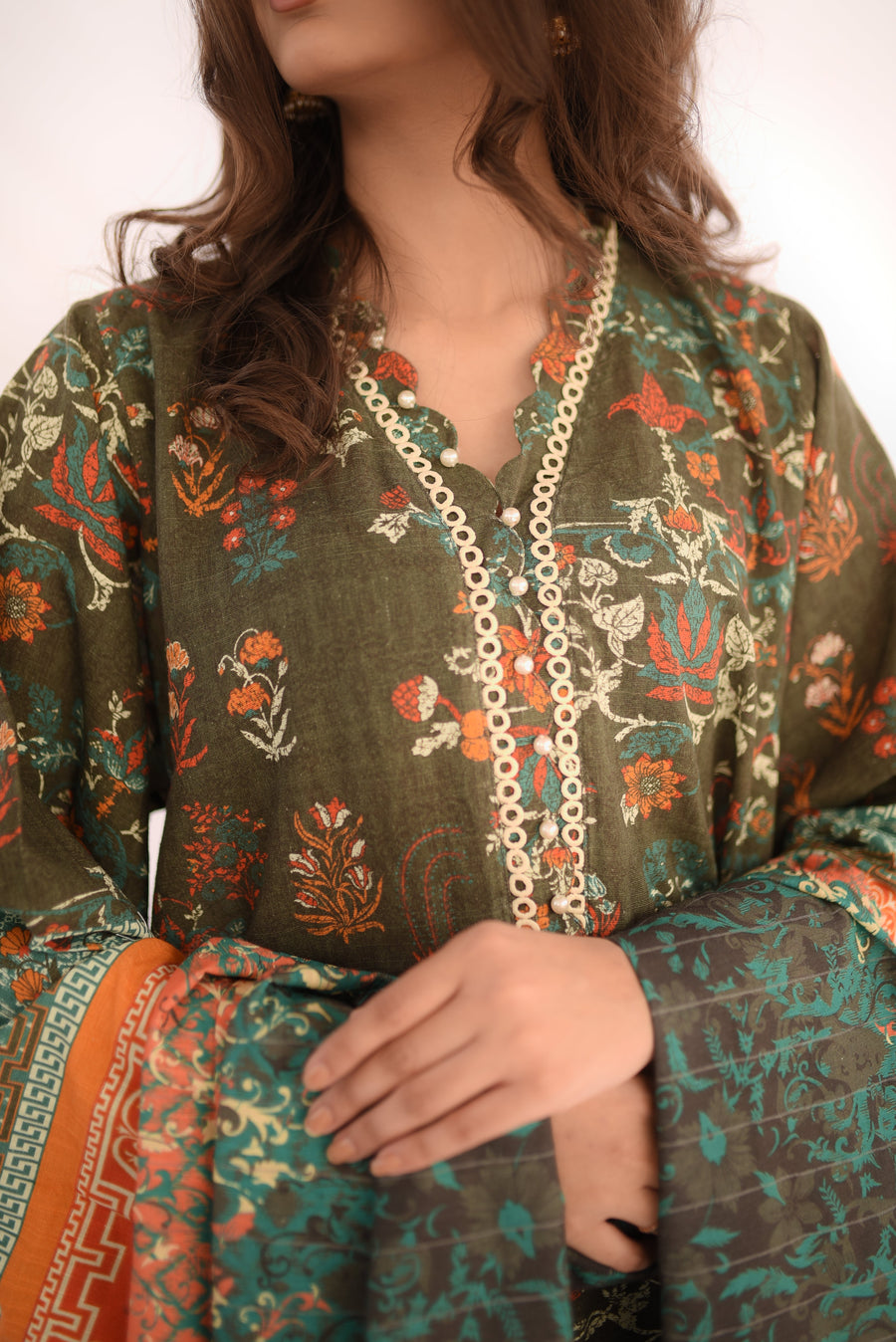 Keysha Digital Printed Khaddar Unstitched 3Pc Suit KSW-62