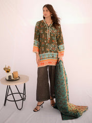Keysha Digital Printed Khaddar Unstitched 3Pc Suit KSW-62