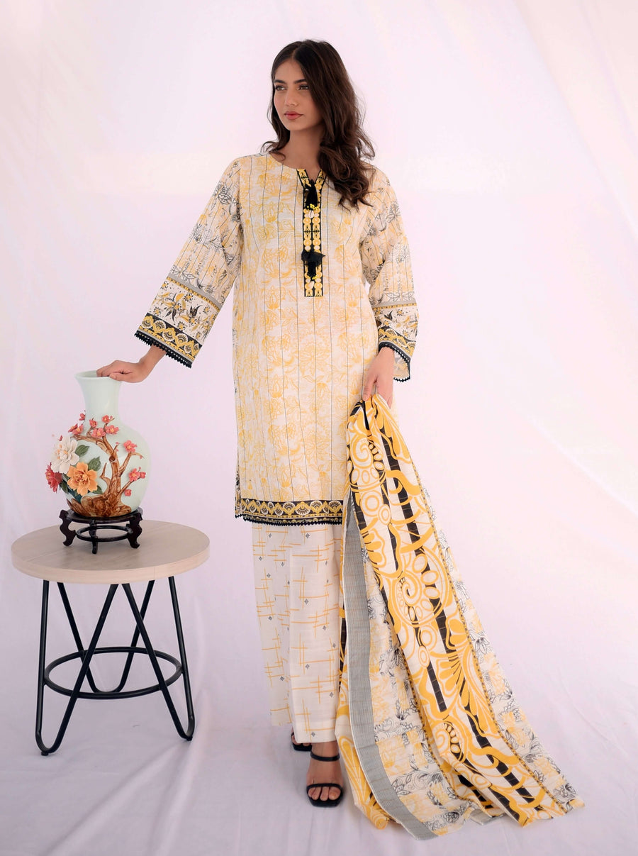 Keysha Digital Printed Khaddar Unstitched 3Pc Suit KSW-65