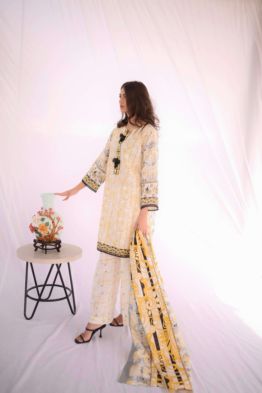 Keysha Digital Printed Khaddar Unstitched 3Pc Suit KSW-65