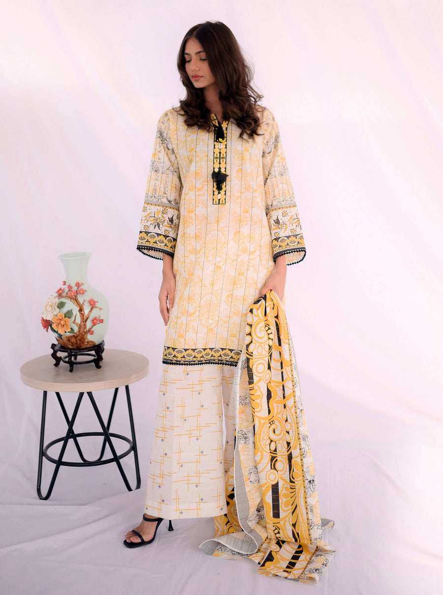 Keysha Digital Printed Khaddar Unstitched 3Pc Suit KSW-65
