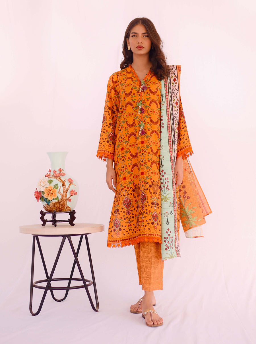 Keysha Digital Printed Khaddar Unstitched 3Pc Suit KSW-68