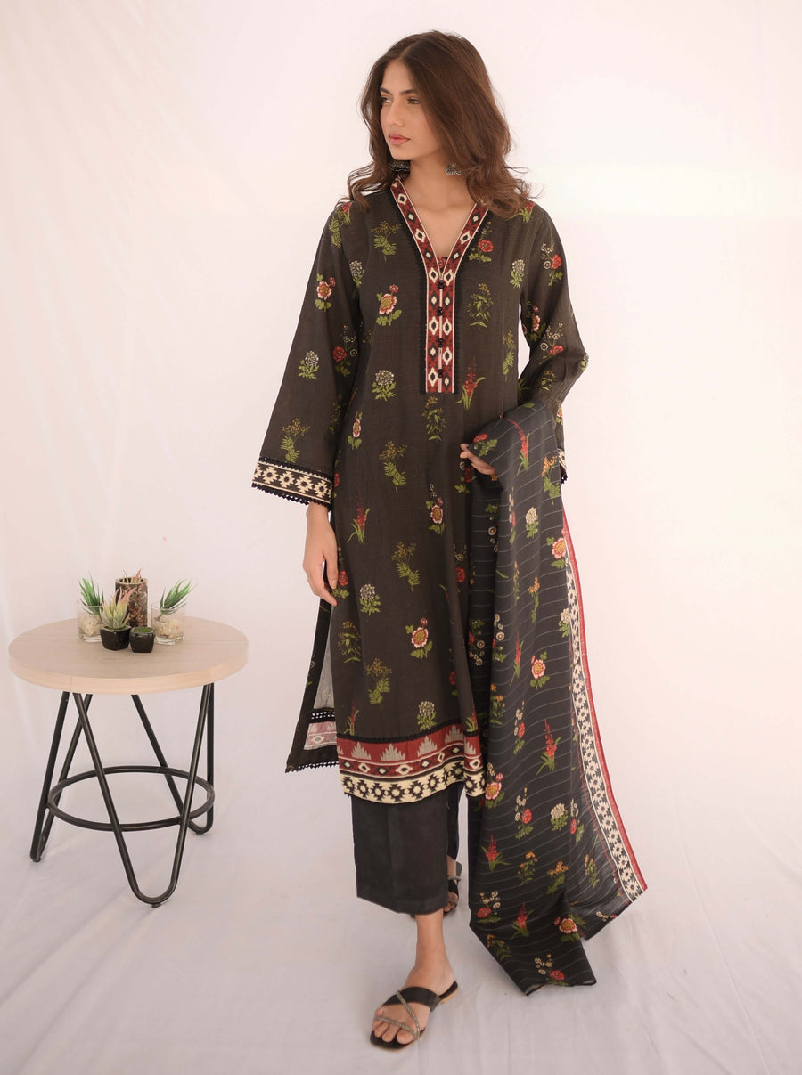 Keysha Digital Printed Khaddar Unstitched 3Pc Suit KSW-70