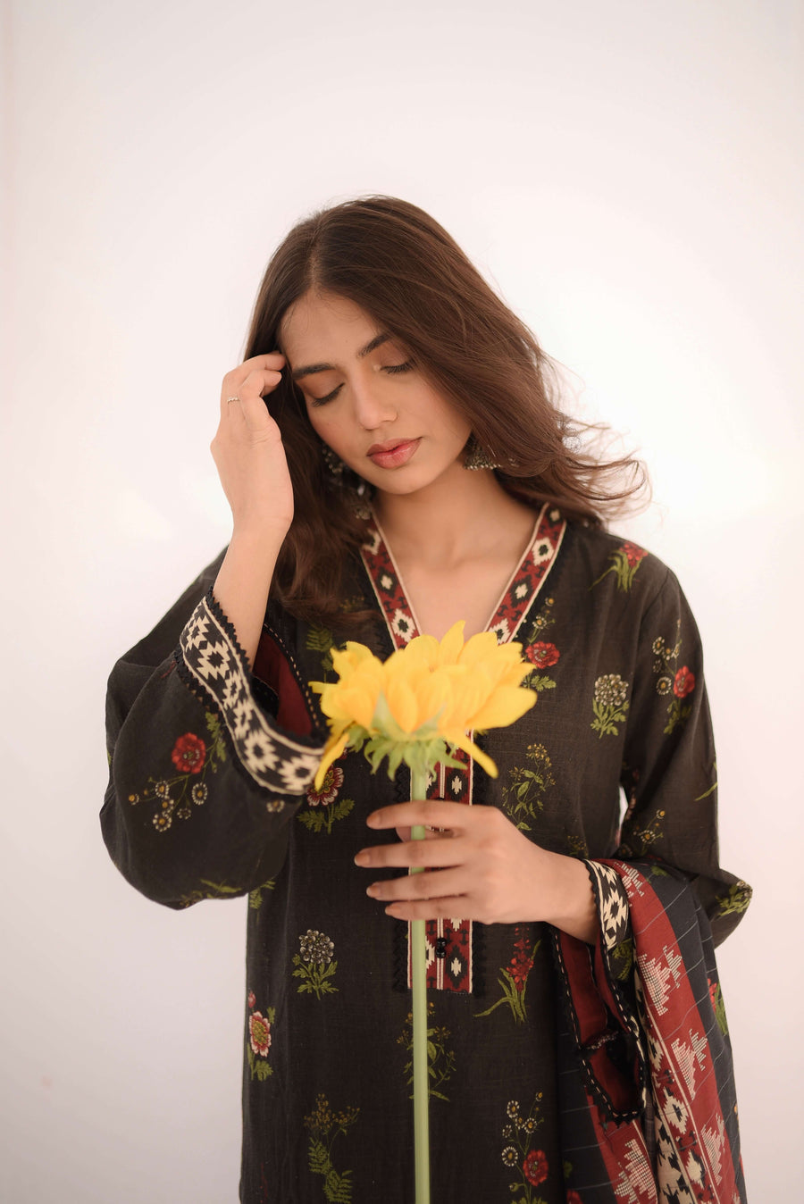Keysha Digital Printed Khaddar Unstitched 3Pc Suit KSW-70