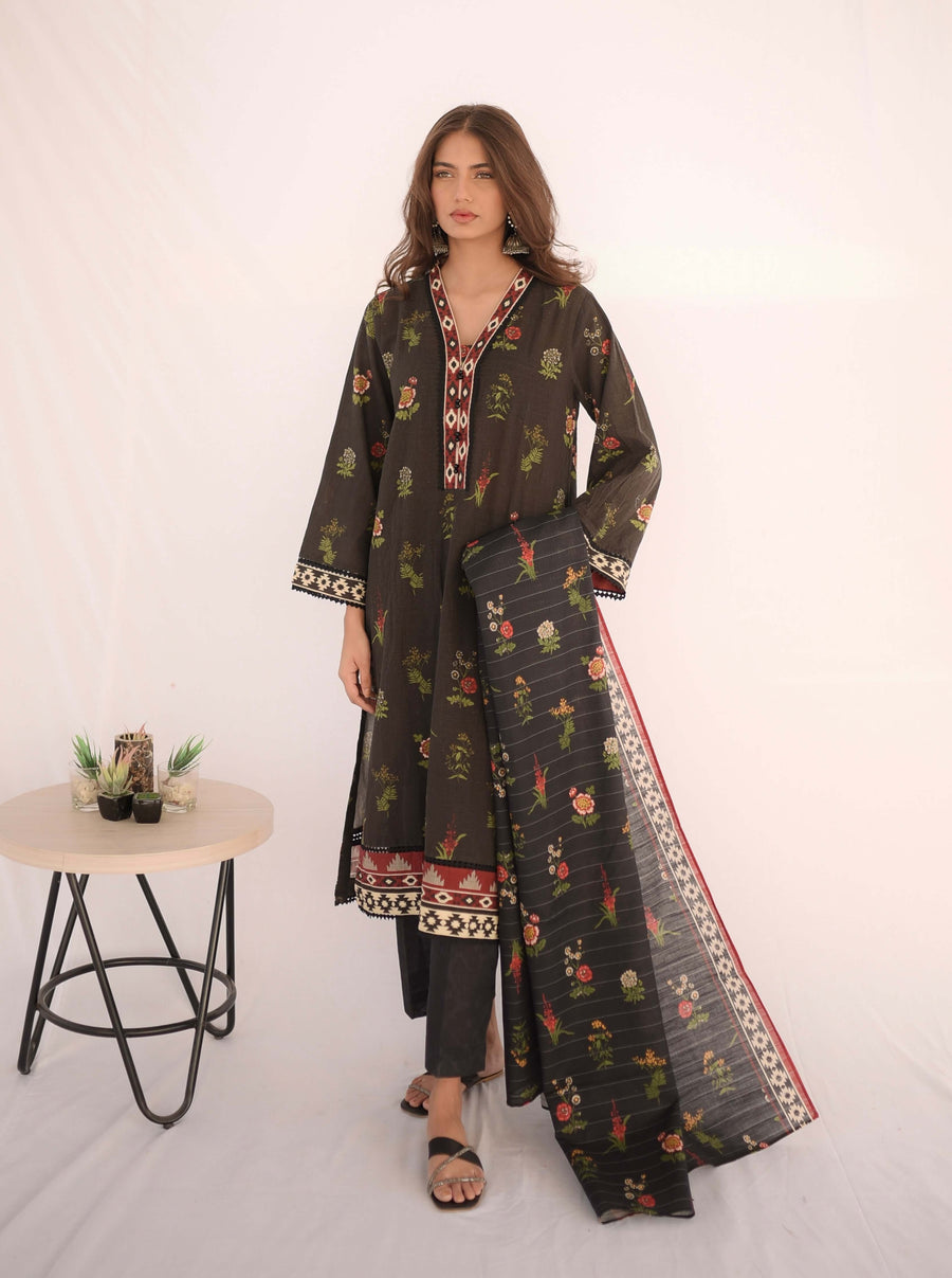 Keysha Digital Printed Khaddar Unstitched 3Pc Suit KSW-70