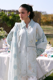 Zarposh Summer Soiree Embroidered Luxury Lawn Unstitched 3Pc Suit - Kaelis