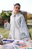 Zarposh Summer Soiree Embroidered Luxury Lawn Unstitched 3Pc Suit - Kaelis
