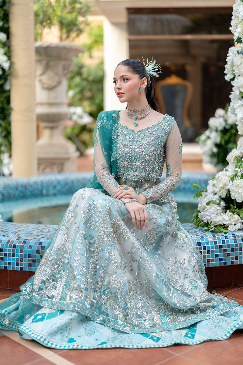 Mushq Mann Mein Tu Embroidered Net Unstitched 3Pc Suit MWD-01 KAHANI