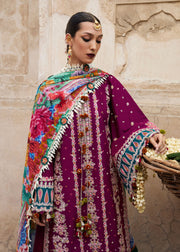 Hussain Rehar Nirmal Unstitched Embroidered Lawn 3Pc Suit - Kahei