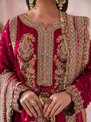 Faiza Faisal Heeriye Embroidered Raw Silk Unstitched 3Pc Suit - Kaira