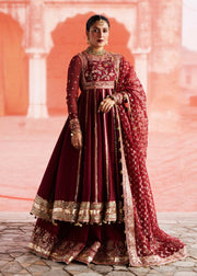 Hussain Rehar Luxury Festive Formal Korean Rawsilk Unstitched Dress - Kalak