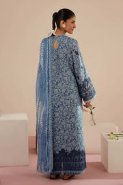 Afrozeh Floral Charm Embroidered Lawn Unstitched 3Pc Suit AL-25-V5-05 Kalina